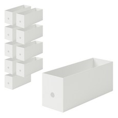 무인양품 MUJI 파일박스 스탠다드 타입 1/2 10개, 화이트그레이