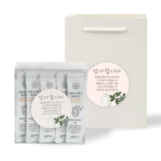 메리굿 조문 답례품 꿀스틱 쇼핑백 선물세트, 10개, 화이트