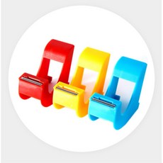 테이프커터 미니디스펜서 세가지색 25mm테이프커터 테이프컷팅기, 1개, 커터기 DC002871