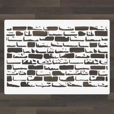 벽돌 패턴 스텐실 벽화 스크랩북 색칠 엠보싱 앨범 장식 종이 카드 템플릿벽, 1개