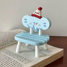 루시아이 꼬마벤치 동물 핸드폰 거치대 4types, 1개, 스카이 코끼리