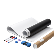 자석 화이트보드 메모보드 세트 마카 3종 지우개 자석 포함, 플라스틱