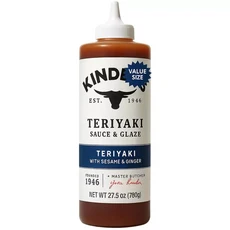 테리야키 소스 글레이즈 - 병 참깨와 생강을 곁들인 달콤하고 고소한 마리네이드 고과당 옥수수, 1개, 780g