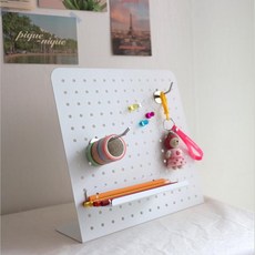 책상위 다양한 소품정리 미니 스틸 타공판 세트 진열용 소품수납 악세서리용