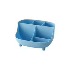 다용도 테이블 정리함 / 화장품 문구 소품 정리 / 분할 수납 / 책상 화장대 정리함, 1개, 로얄블루