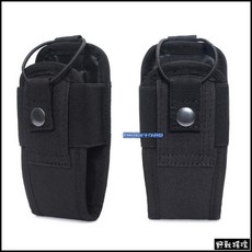 野戰搖滾-生存遊戲 簡易型無線電袋 短對講機包 Multicam Black 黑色多地形迷彩小型無線電包對講機袋, 黑色, 1個