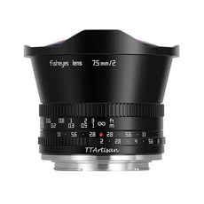 TTArtisan MF 7.5mm F2 E 마운트 APS-C Fisheye 단초점 렌즈 국내・메이커 첨부 소니 E 호환 어안 렌즈 광각 수동 초점 미러리스 카메라용 소형 경량 풍경, 상세페이지 참조
