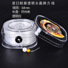 進口彈力線水晶線 文玩繩 串珠繩 47, YX透明0.8 進口透明彈力綫 方盒,送鈎針