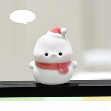 귀여운 플러피 데스크 디스플레이 소품 선물 차량악세사리 자동차 컴퓨터 장식, 1개, 리틀 스노우맨