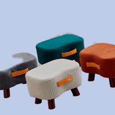 발판 스툴 의자 낮은 푹신한 책상 거실 발받침 원형 침실, 포인트감성스툴(1), 1개, 포인트감성스툴(1)_브라운