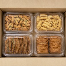 부모님간식 옛날과자 전병 4종세트 1kg, 1박스