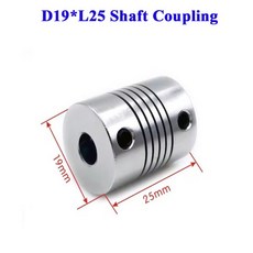 D19 * L25 커플러 5 8 6.35mm 8mm 10mm 알루미늄 유연한 조 샤프트 링 CNC 스테퍼 모터 인코더 조각 기계, 11 3x4
