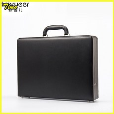 菲雪兒複古手提箱男士 手提硬式電腦公事包 高端商務公文箱 密碼箱提款箱 電腦箱登機皮箱 手提箱/公事箱/工具箱, 黑色,D2810：42x30x7.5cm