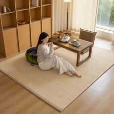 돗자리 매트 카페트 찜질방 식 침실 카펫, 1개, A. 두께 15cm 천연목색