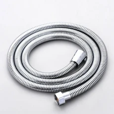 세련된 크롬 8 인치 라운드 강우량 샤워 헤드 팔 물 절약 휴대용 스프레이 1.5 M 호스, 03 1.5M Shower Hose, 1개