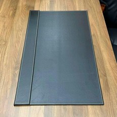 부동산 계약서 회사 서재 서류 데스크매트 깔판, 1개, 블랙 60x45 화이트 커버 포함