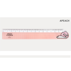 카카오프렌즈 15cm 방안자 캐릭터 눈금자 직자, 1개, 어피치, 어피치