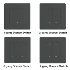 MOES 스타 링 ZigBee 장면 스위치 4 웨이 벽/휴대용 핸들 원격 제어 스마트 라이프 APP, 01 Gray scene switch, 01 빠른, 04 4-Gang