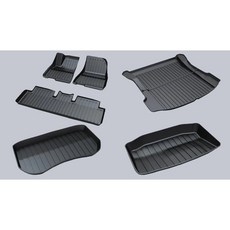 Tesmanian 適用 2021-2023年 Model 3 腳踏墊 行李箱墊 全套六件組