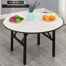 접이식 밥상 높은 테이블 식탁 다용도 좌탁 책상 정사각, 1인용, AQ. 흰나무무늬100cm원형테이블(51cm)