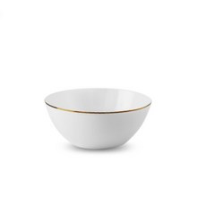 [한국도자기] 골드 대접 1p, 화이트, 1개