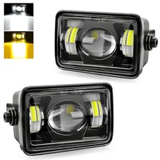 10.2cm(4인치) 60W LED 안개등 2007-2024 지프 랭글러 JL JK JLU 글래디에이터 JKU JL JT 글래디에이터 화이트 앰버 라운드 안개등 어셈블리 장, for 2015-2020 F150 White&Amber