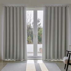 쉐이드 100% 빛차단 사계절 양면 암막커튼 아일렛 2p