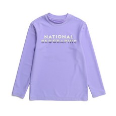 내셔널지오그래픽 키즈 K232URG610 빅로고 래쉬가드 LAVENDER 915094