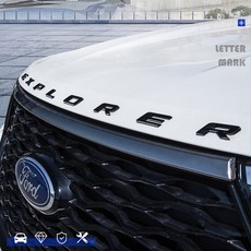 포드 익스플로러 6세대 순정형 엠블럼 4D 본넷 후드 레터링, 맷블랙, 1개