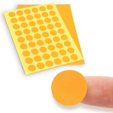 원형 컬러 스티커 13mm 주황 10매 표시 도트스티커 ang+04505vC