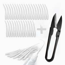 0.3mm 순간접착제 팁 100개 미세 노즐 공예 주입 전용 쪽가위 1개 증정, 1세트