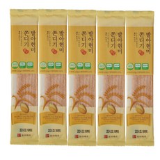 곡물쫀드기 유기농 발아 현미 쫀디기 추억의 옛날 과자 저칼로리 간식 5개 세트, 1세트, 115g