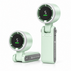 스위스윙거 저소음 BLDC모터 손선풍기 4000mAh 대용량배터리, 파스텔그린, SW-s088