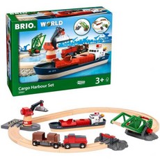 브리오 월드 화물 항구 세트 6피스 기차 장난감, BRIO World - 33061 Cargo Harbo