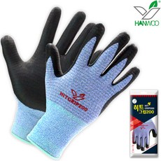 한우 히트그립200 NBR 코팅 장갑 - 나르웨일통상, M, 10세트