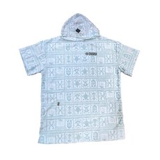 TAVARUA 毛巾衣 速乾吸水浴巾衣 衝浪浮潛潛水適用, 1個, 青少年款_藍海白, 藍海白