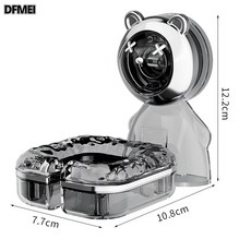 DFMEI 吹風機置物架免打孔衛生間高級感吸盤式電吹風掛架風筒放置收納架, 1個, 透灰:參考詳情