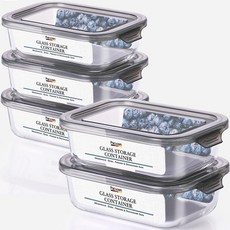 파쿠젠 이지캡 유리 반찬통 직사각5p세트 440mlx3 680mlX2