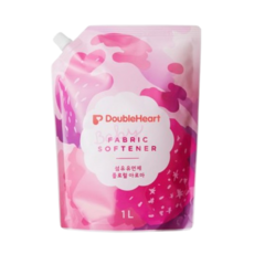 더블하트 유아 섬유유연제 플로럴아로마 리필, 1L, 5개