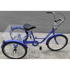 PIONIERE/GOMIER 台灣製造 24吋 20吋 三輪車 鋁車圈 有後貨架 藍色三輪車 大貨架三輪單車, 1個, 24吋輪圈/藍