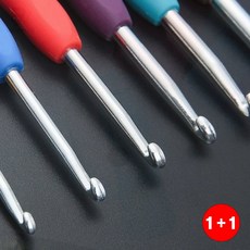 뜨개질 코바늘세트 손뜨개 수예 도구 그립(1+1옵션 주문수량의 2배수량 배송), 1개