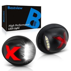Bestview Xstyle LED 번호판 조명 태그 램프 어셈블리 [특허 출원 중] 포드 F150 F250 F350 F450 F550 슈퍼듀티 익스플로러 레인저 익스페디션 익, X-style