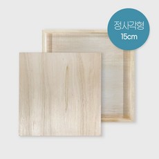 나무판넬 26mm 2개입 정사각 15x15cm, 2개, 1호
