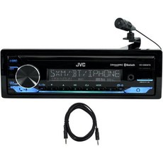 번들1 JVC KDX380BTS 1Din 자동차 스테레오 리시버 블루투스USBXM 레디알렉사13밴드 EQ Rockville TS1224 6피트 3.5인치 포함MM에서 3.5까지