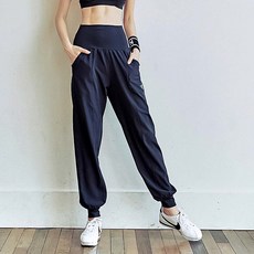 추리닝 여성 트레이닝 운동 헬스 운동복 밴딩 조거 팬츠 하이웨스트 바지 블랙밴딩트레이닝팬츠