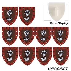 중세 군사 Wofl 방패 빌딩 블록 액세서리 갑옷 벽돌 장난감 어린이 선물, 39 트랜스 라이트 블루