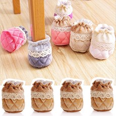 더온커머스 복주머니 의자발커버 식탁 의자 소음방지, 복주머니의자발커버-브라운(4개입)