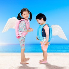천상의 날개 어린이 튜브 구명조끼 수영용품 물놀이용품 국내제작, 핑크, 1개