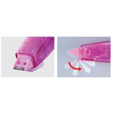 필기오류 지우기 펜형 리필 수정테이프 4.2mm 레드