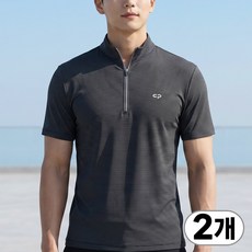 센터폴 남성 여름 냉감 쿨 티셔츠 아이스 사방스판 기능성 시원한 집업티 005